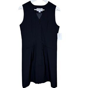 Vintage 80s (NWT) Flight Attendant Uniform Jumper Dress, Button-Front, Small